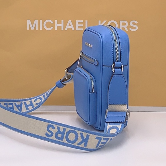 MICHAEL KORS Jet Set Medium Leather Crossbody Bag Flight Sth Pacific NWT - Picture 13 of 16